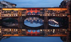 The oldest Bridge of Florence with Elena
