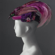 Violet hat, hats exhibition Florence